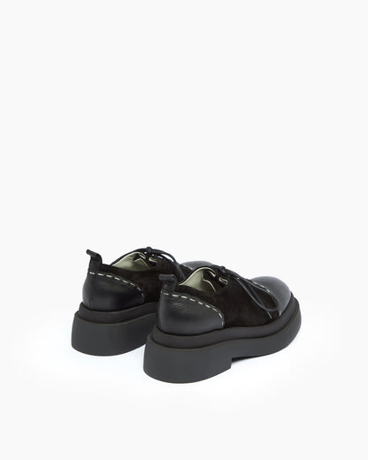MLO Scarpa stringata NERO+NERO