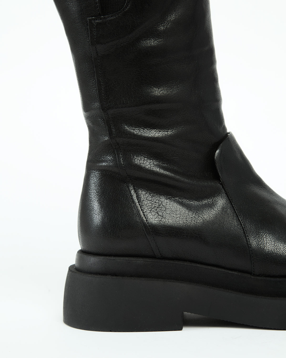 MLO Stivale alto con gambale in maglia NERO