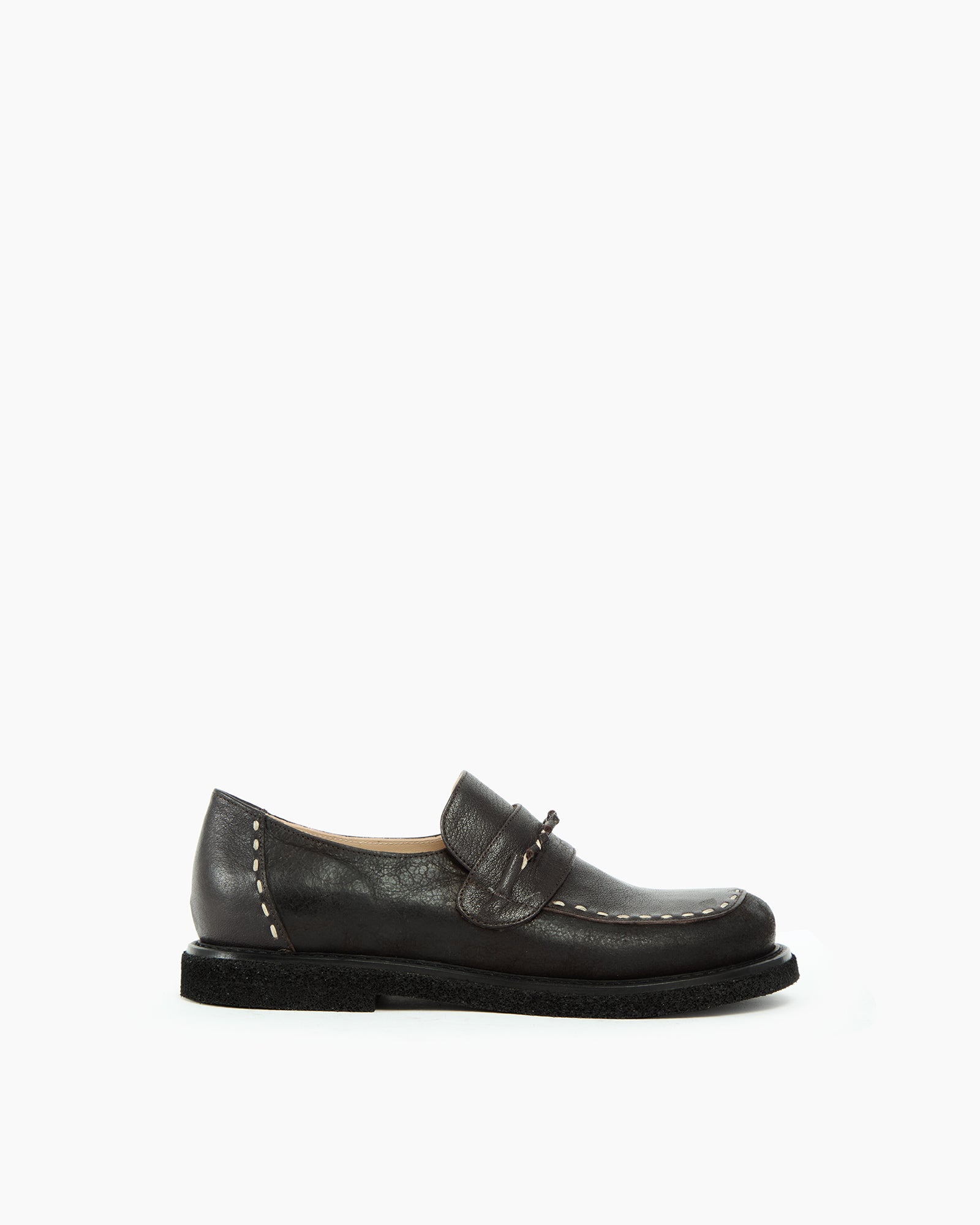 MLO Mocassino con cuciture decorative MARRONE+MARRONE