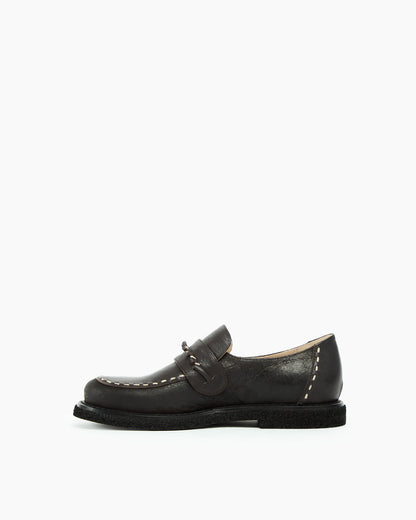 MLO Mocassino con cuciture decorative MARRONE+MARRONE