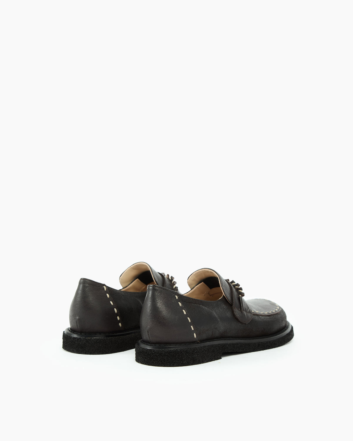 MLO Mocassino con cuciture decorative MARRONE+MARRONE