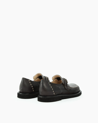 MLO Mocassino con cuciture decorative MARRONE+MARRONE