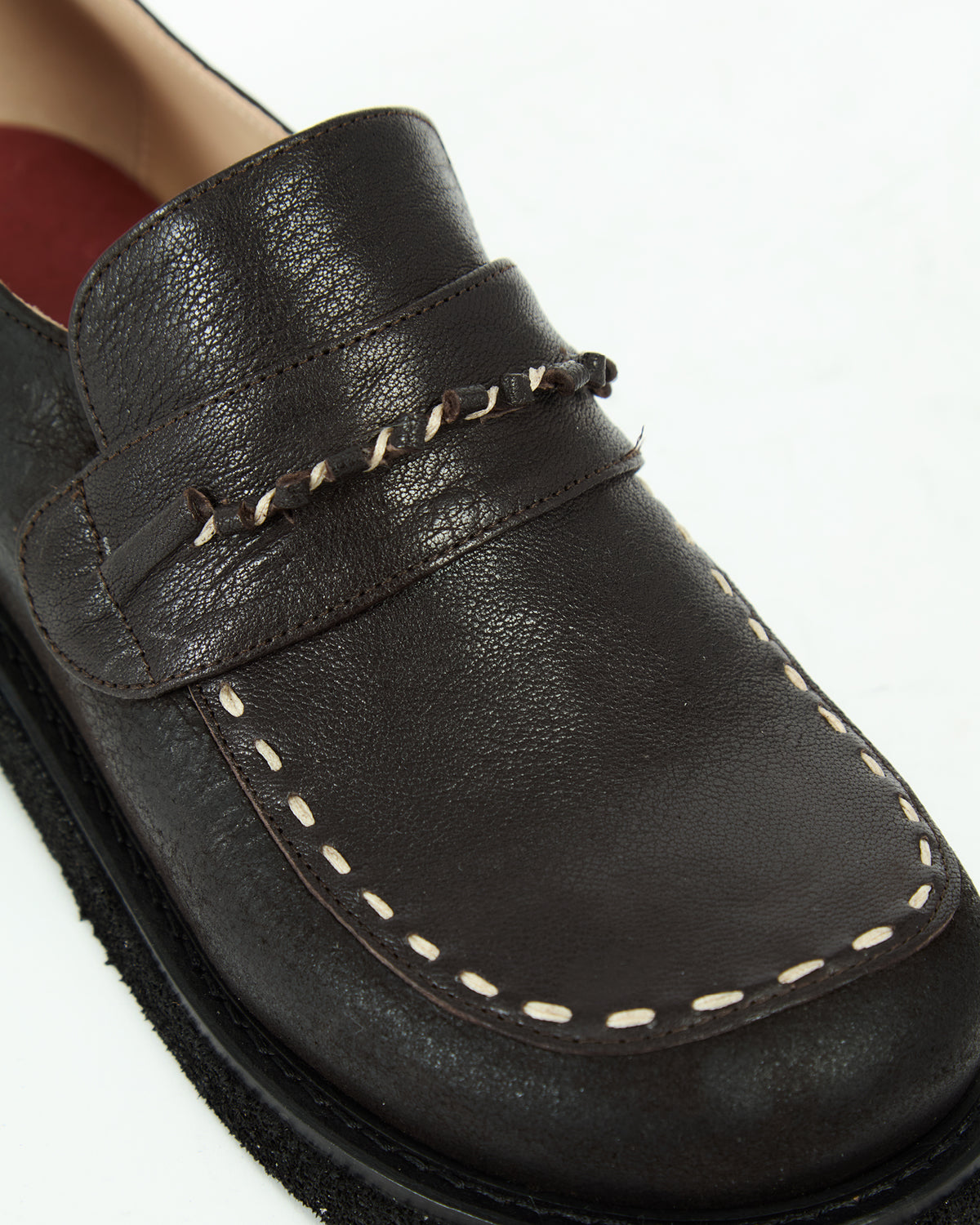 MLO Mocassino con cuciture decorative MARRONE+MARRONE