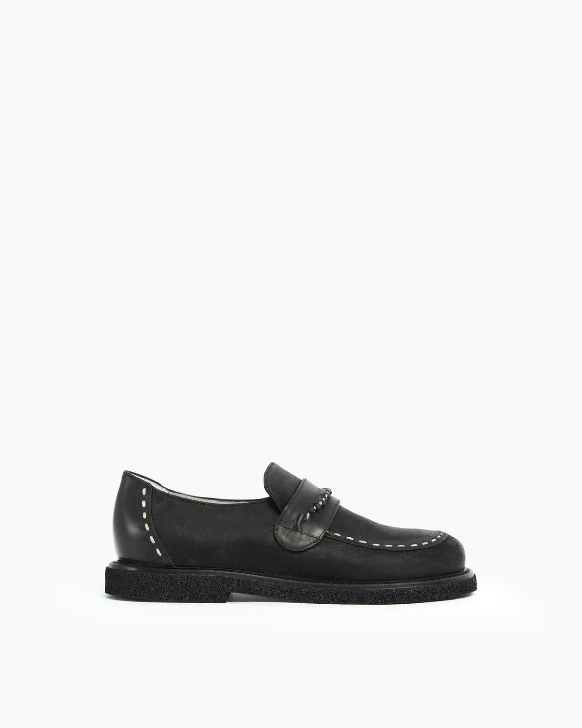 MLO Mocassino con dettagli artigianali NERO+NERO