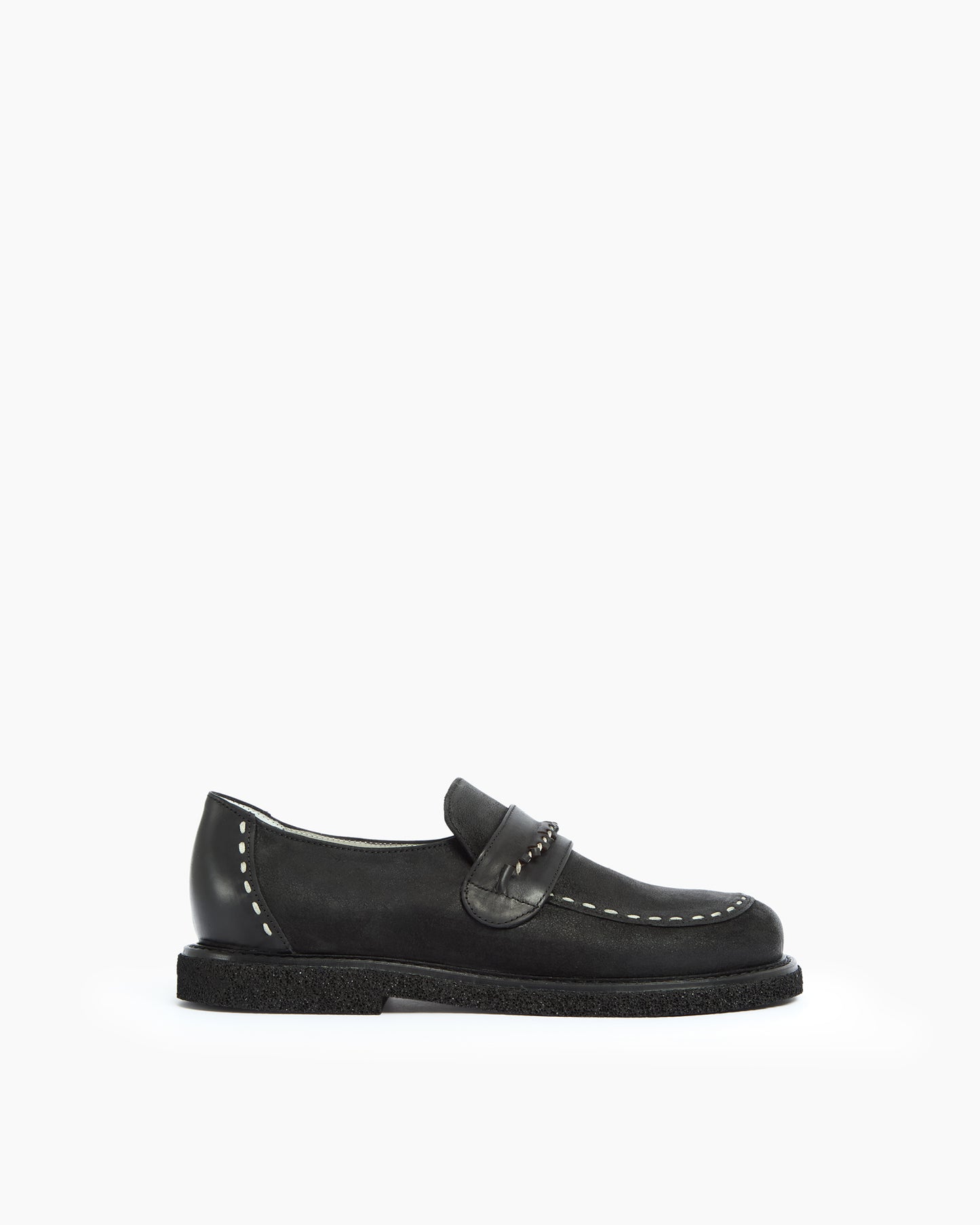 MLO Mocassino con dettagli artigianali NERO+NERO