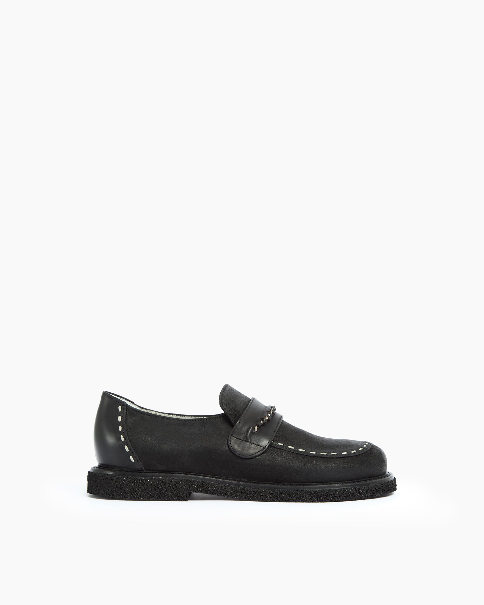 MLO Mocassino con dettagli artigianali NERO+NERO