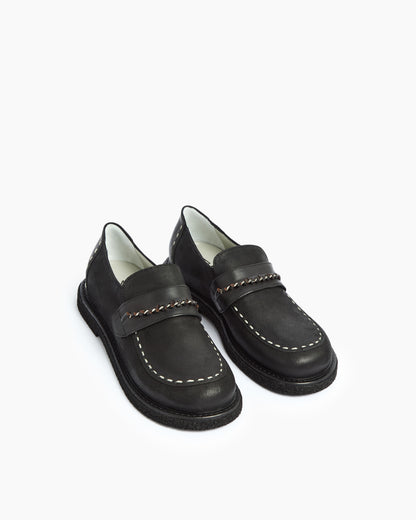MLO Mocassino con dettagli artigianali NERO+NERO
