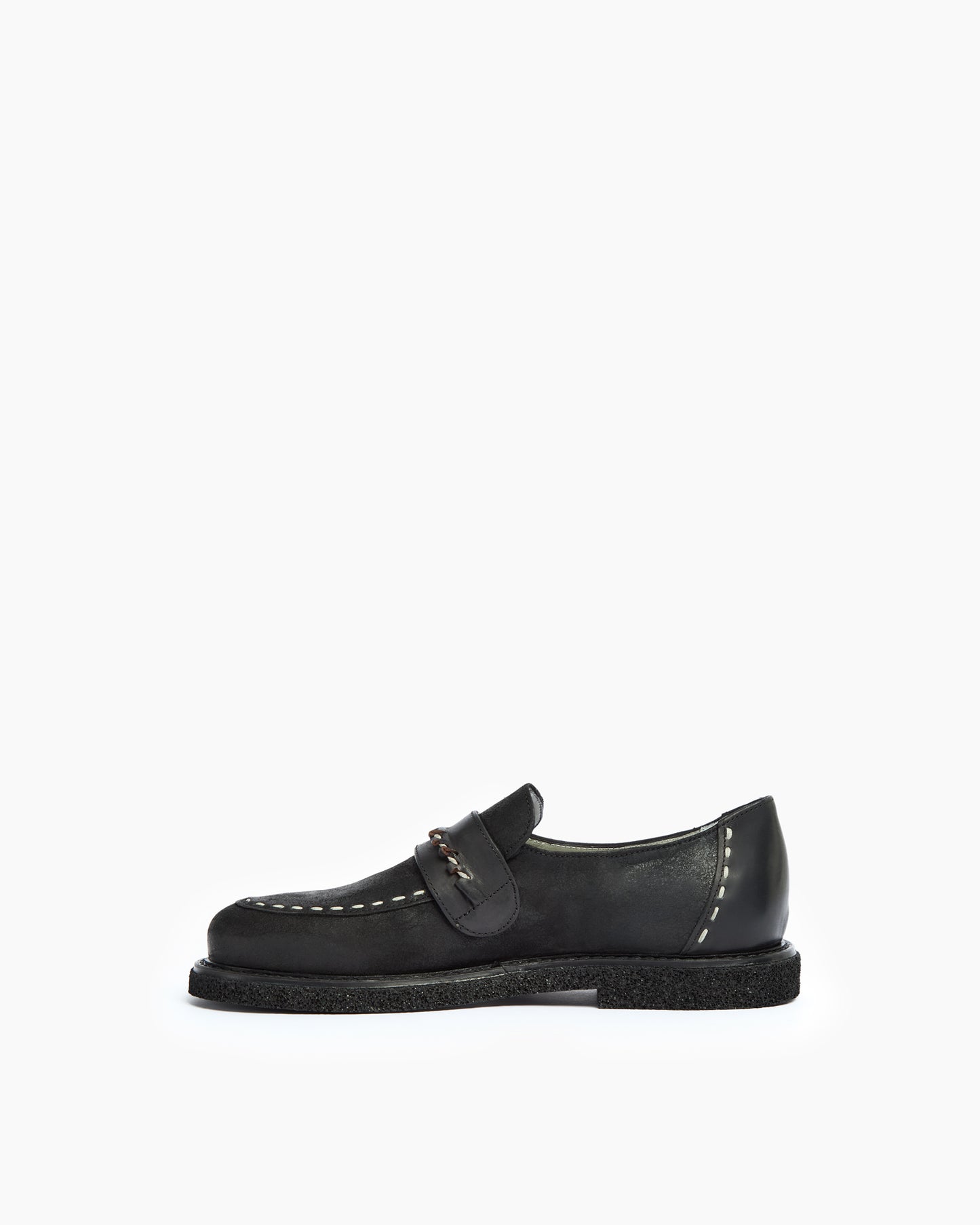 MLO Mocassino con dettagli artigianali NERO+NERO