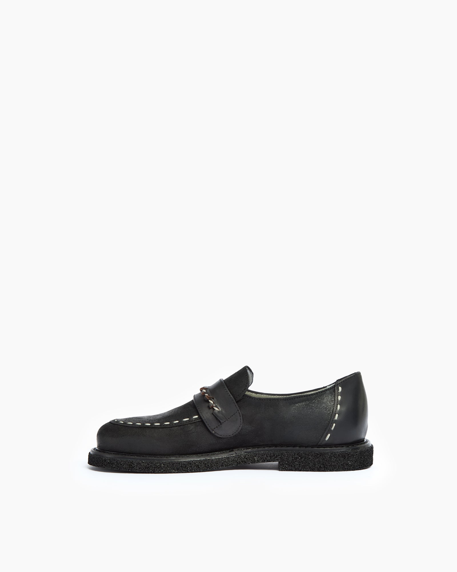 MLO Mocassino con dettagli artigianali NERO+NERO