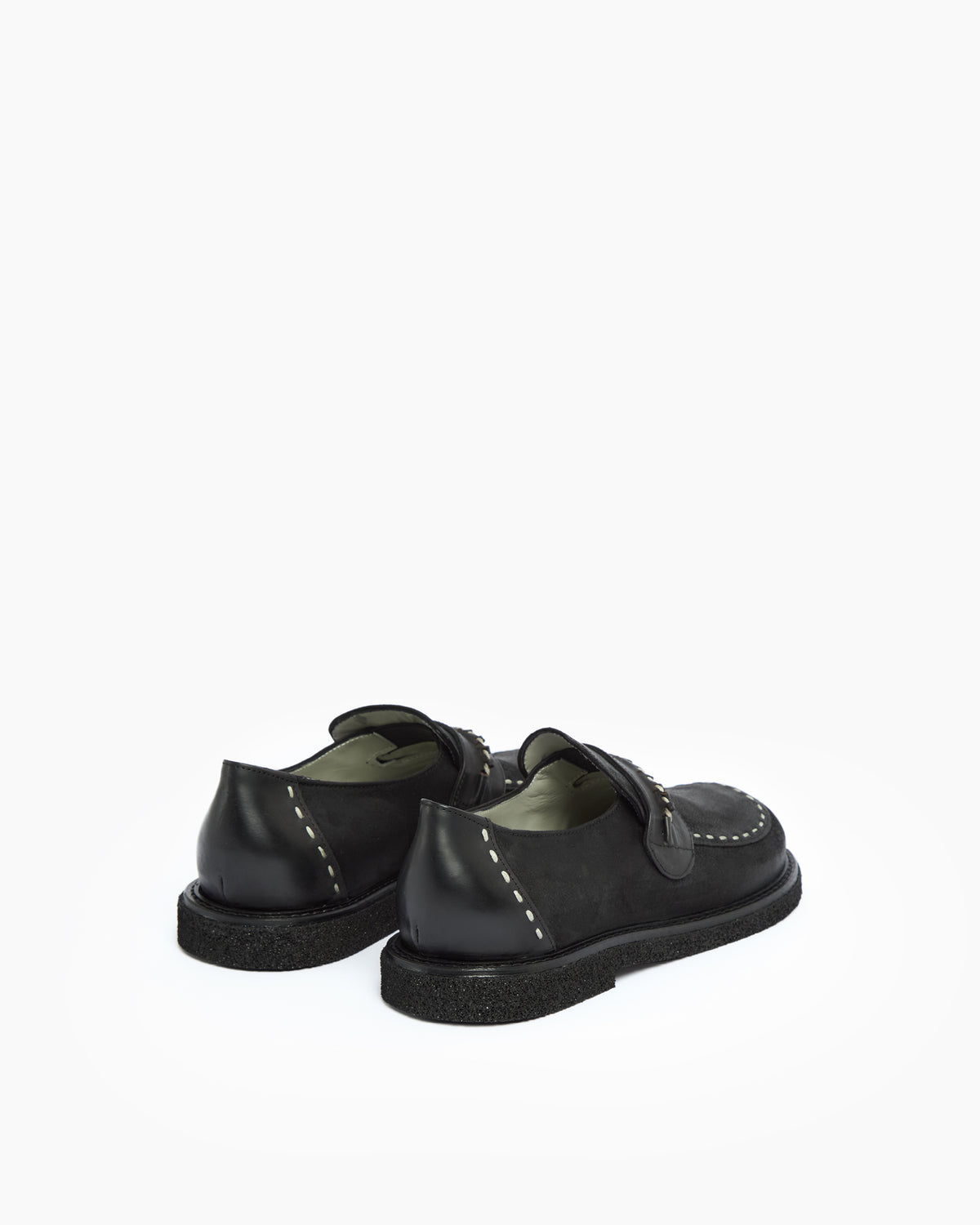 MLO Mocassino con dettagli artigianali NERO+NERO