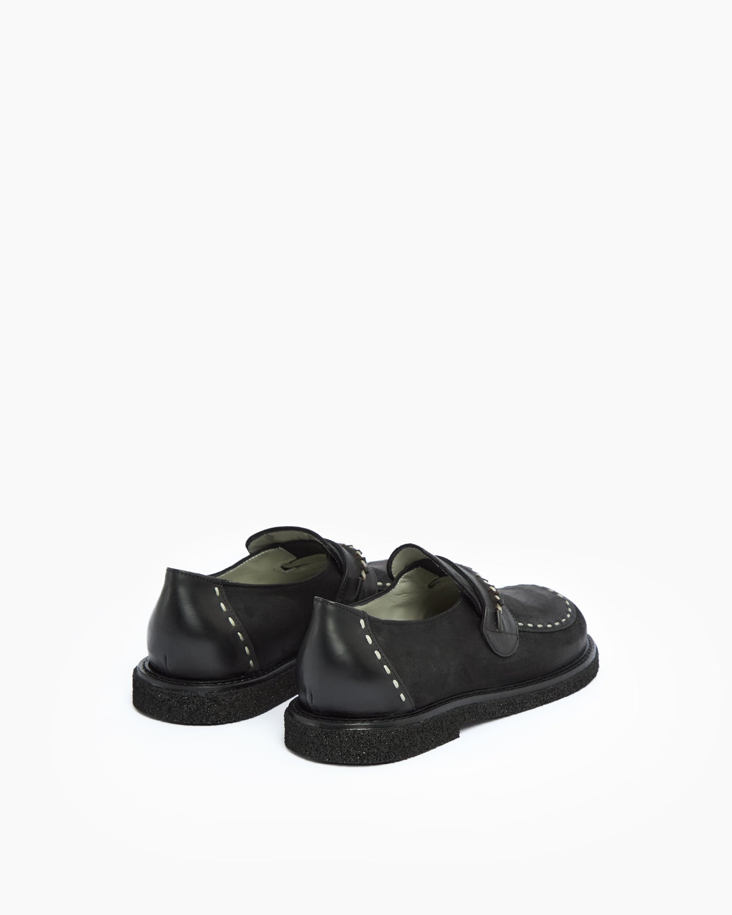 MLO Mocassino con dettagli artigianali NERO+NERO