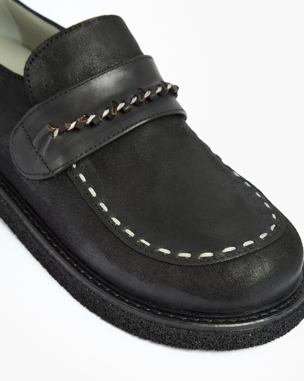 MLO Mocassino con dettagli artigianali NERO+NERO