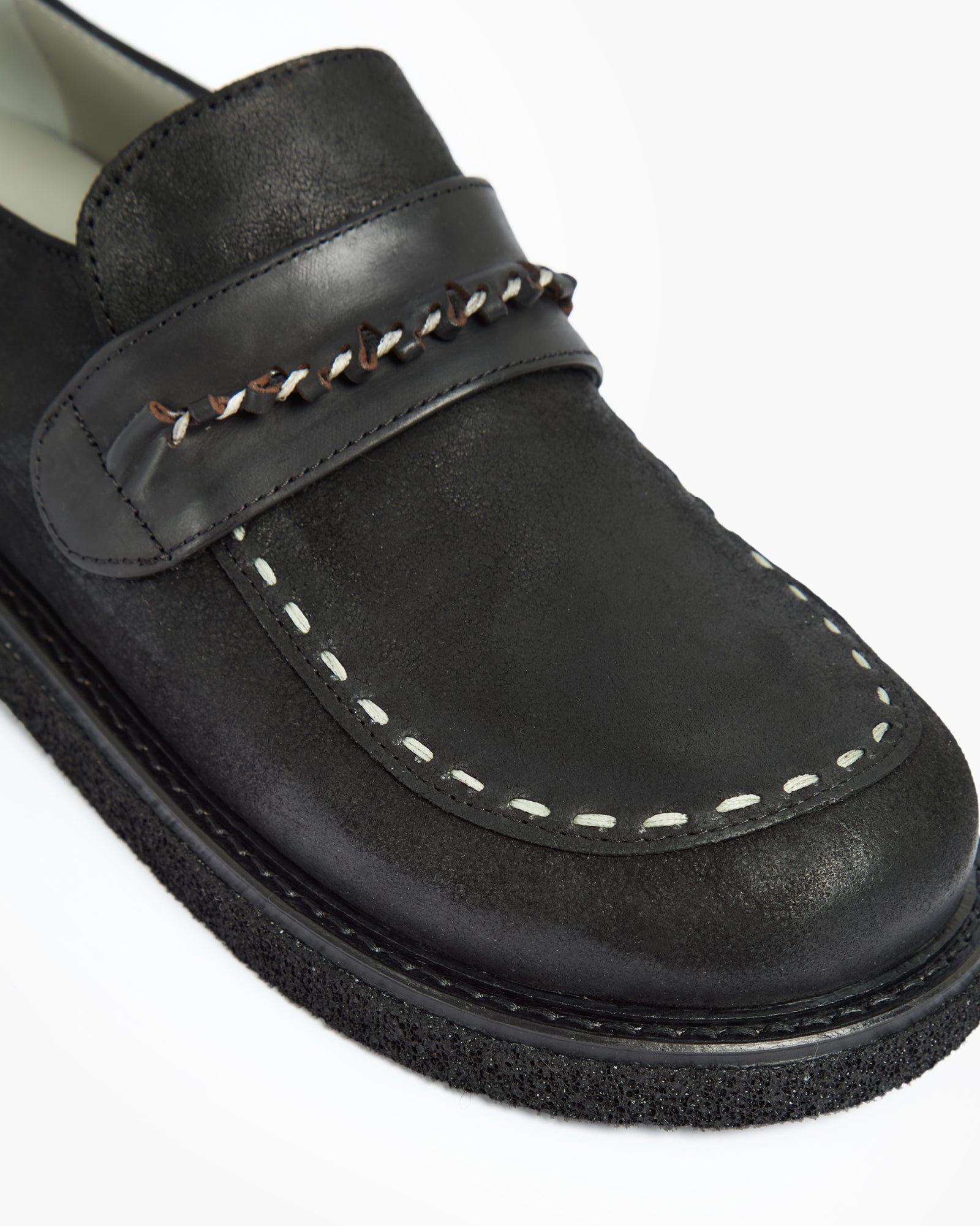 MLO Mocassino con dettagli artigianali NERO+NERO