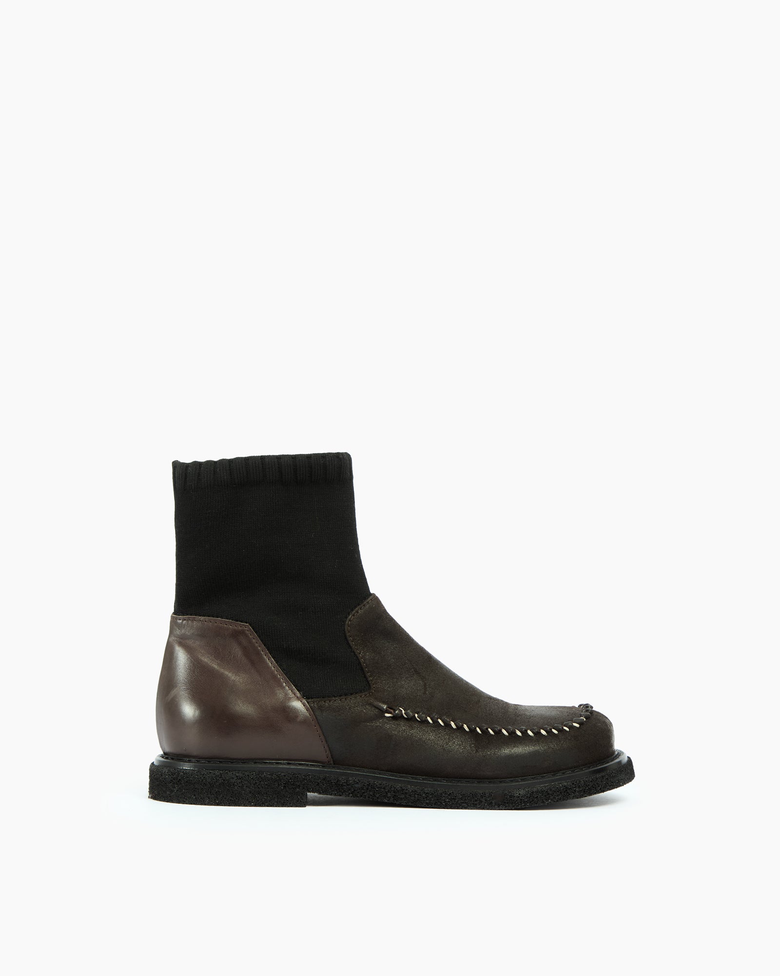 MLO Stivaletto in pelle MARRONE+MARRONE