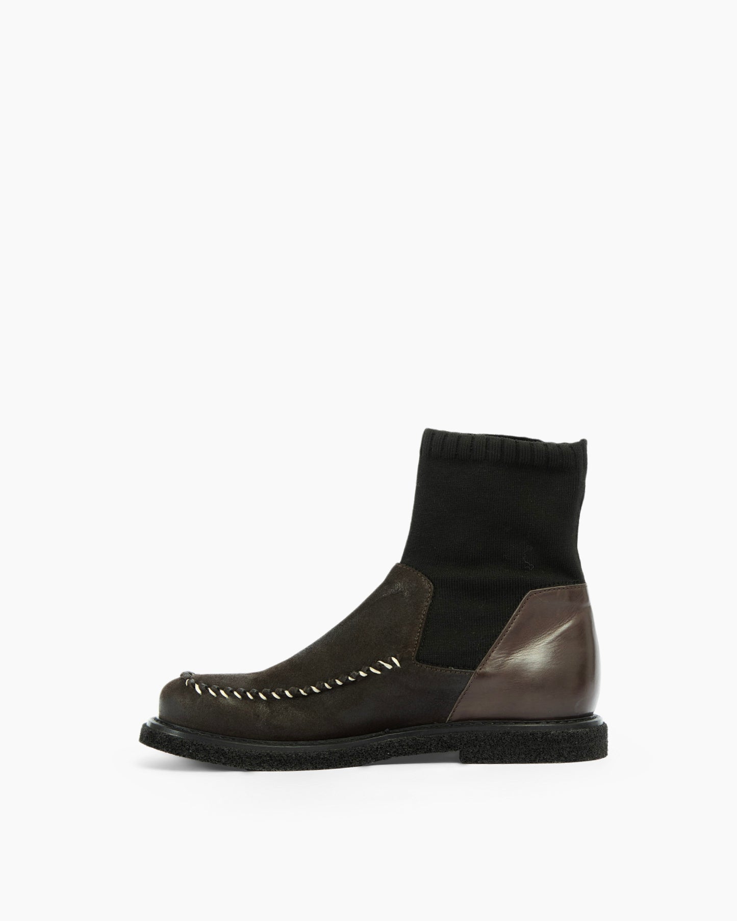 MLO Stivaletto in pelle MARRONE+MARRONE