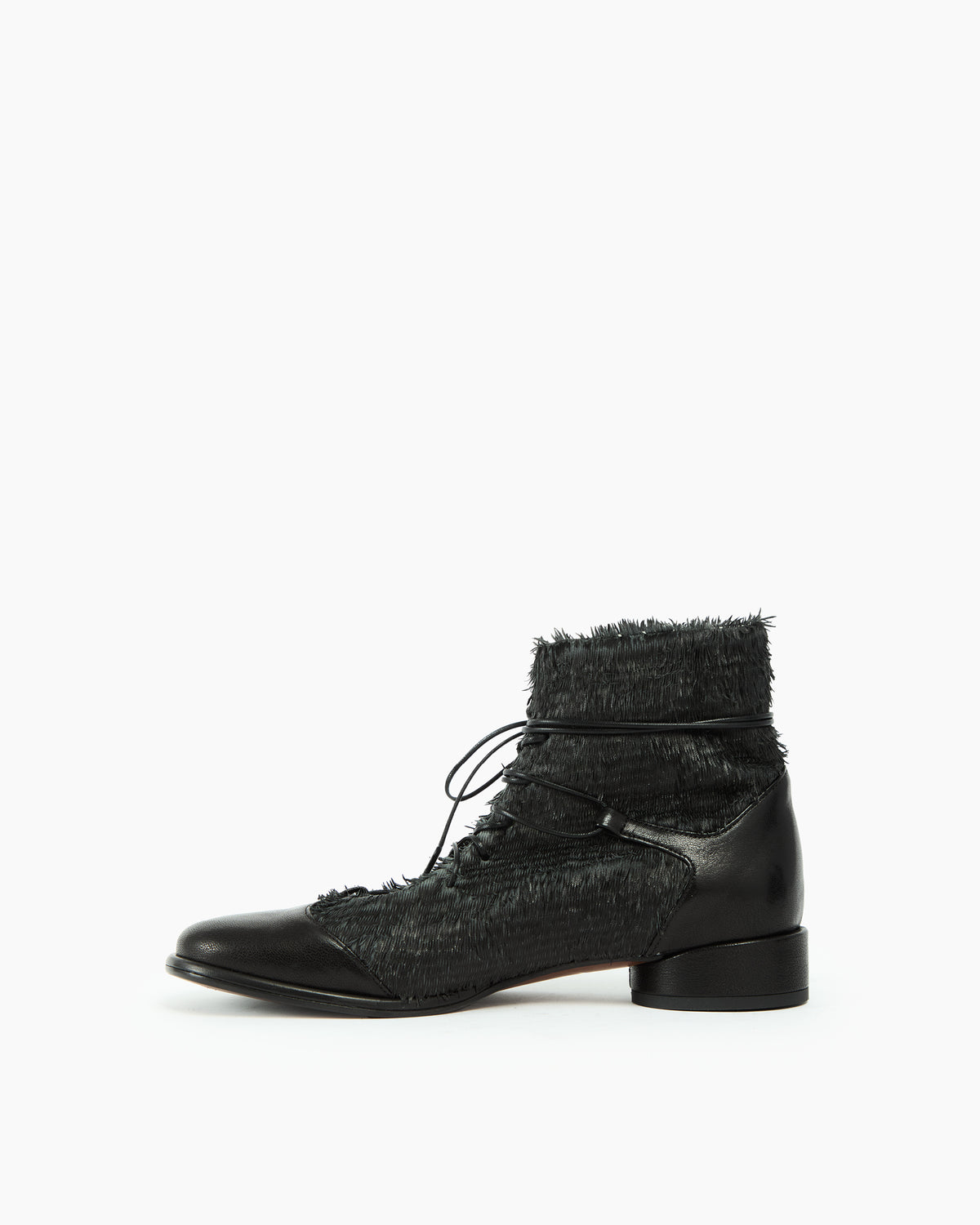 MLO Scarpa alta stringata  NERO+NERO