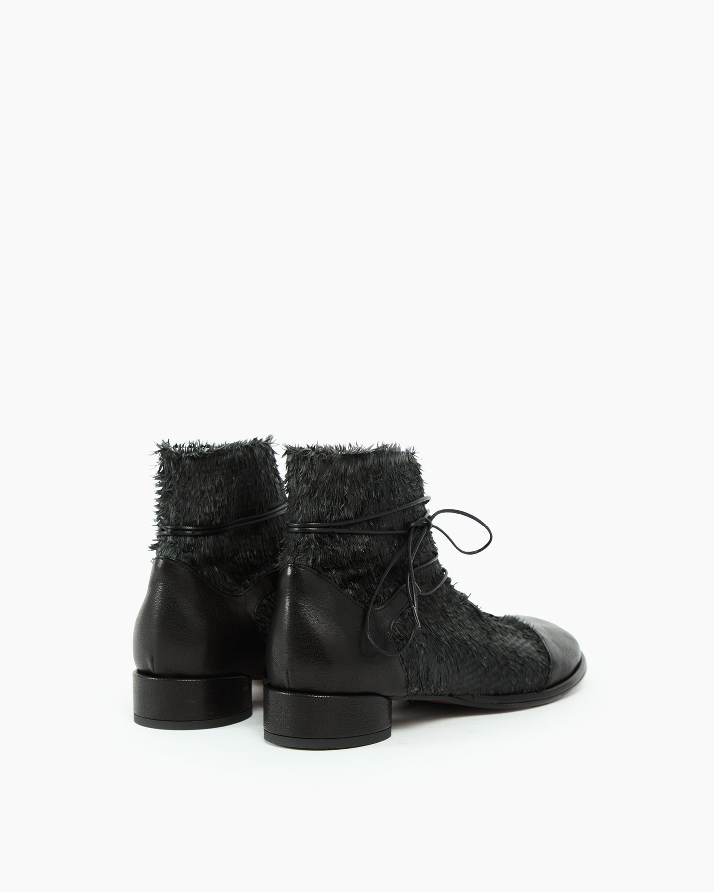 MLO Scarpa alta stringata  NERO+NERO