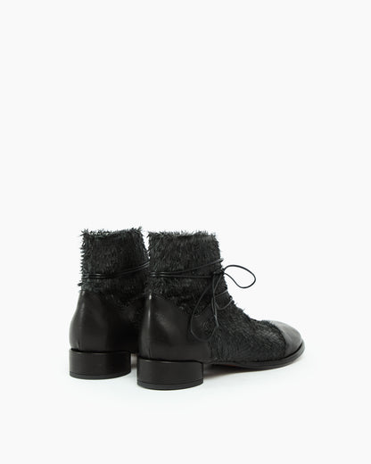 MLO Scarpa alta stringata  NERO+NERO
