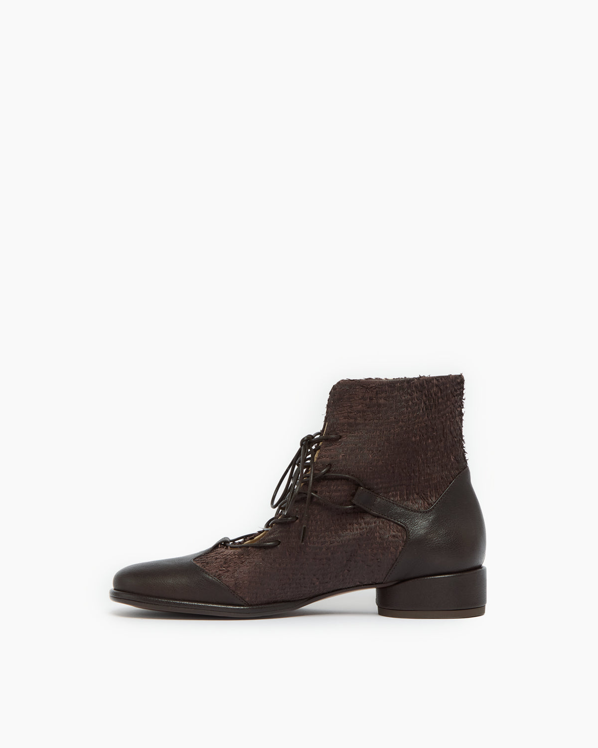 MLO Scarpa alta stringata  MARRONE+MARRONE