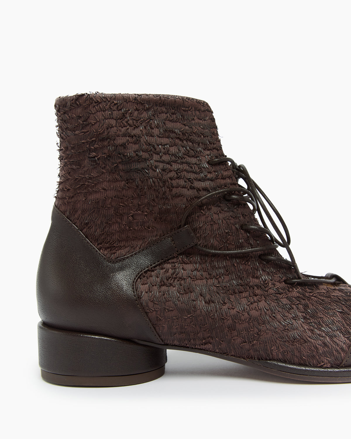 MLO Scarpa alta stringata  MARRONE+MARRONE