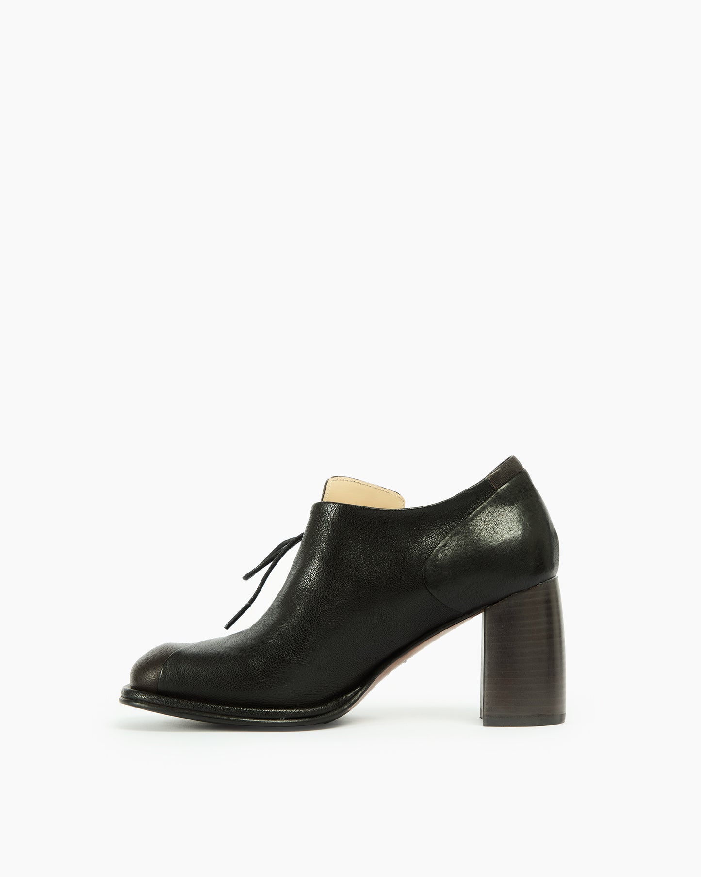 MLO Francesina con lacci MARRONE+NERO