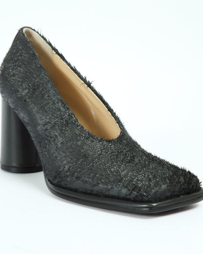 MLO Décolleté con texture materica NERO+NERO